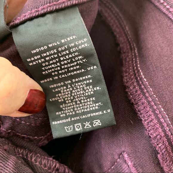 J Brand Super Skinny Dark Plum Denim Jeans 26 - Picture 9 of 10
